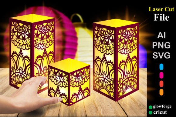3D Paper Cut Mandala Lantern Template: SVG Shapes Review