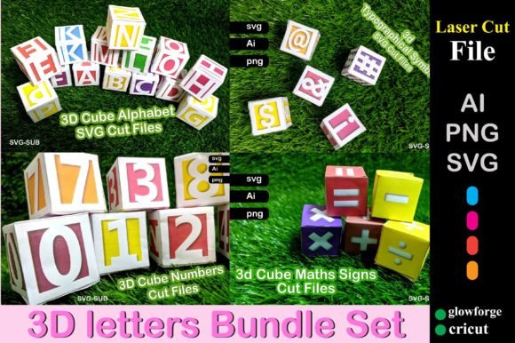 Baby Blocks Alphabet Bundle: 3D SVG Shapes for Playful Branding
