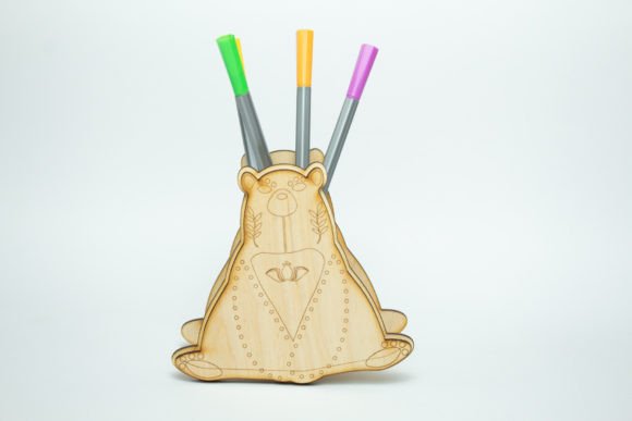 Bear Pen Holder: A Playful 3D SVG for Kids-Centric Design Projects