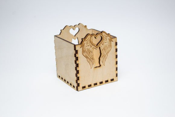 Candle Holder – Heart with Wings: A 3D SVG Design for Holiday Branding