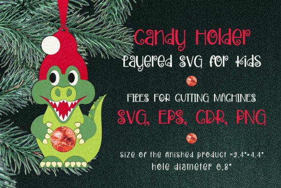 Crocodile Christmas Candy Holder 3D SVG Review