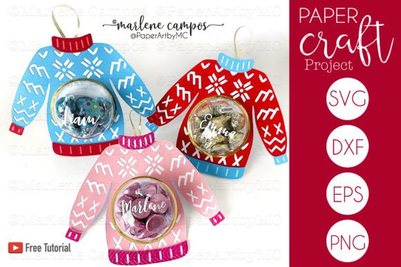 Cut Files Ugly Sweater Candy Holder Dome: Festive 3D SVG for Seasonal Branding & Packaging