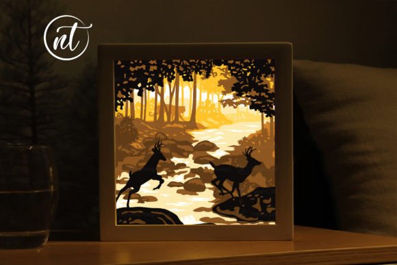 Deer in the Forest Light Box Template