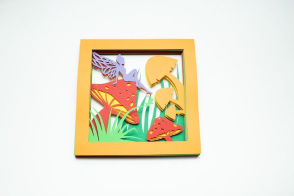 Fairy on Mushroom Shadow Box: A 3D SVG for Baby-Themed Visual Storytelling