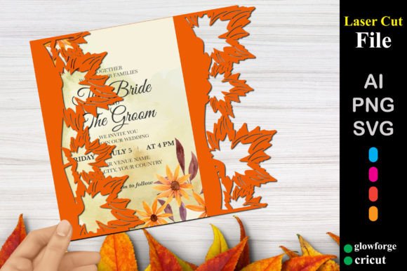 Fall Wedding Maple Leaf Invitation SVG Adds Seasonal Charm to Local Business Branding