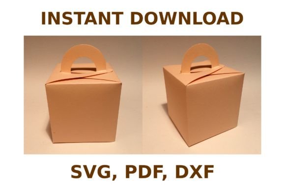 h1Square Box with Handle Template – 3D SVG Design for Creative Sellers/h1