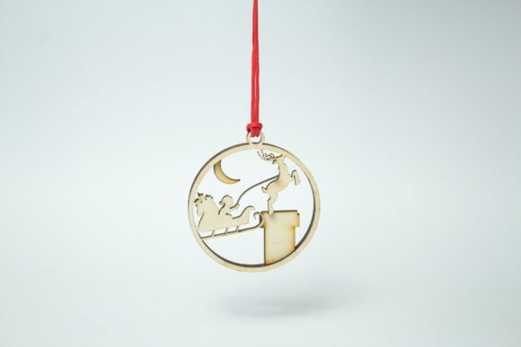 Layered Christmas Bauble: 3D SVG Magic for Festive Branding
