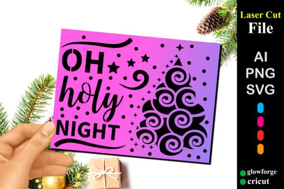 Oh Holy Night Christmas Card SVG: A 3D SVG Review for Christmas Sellers