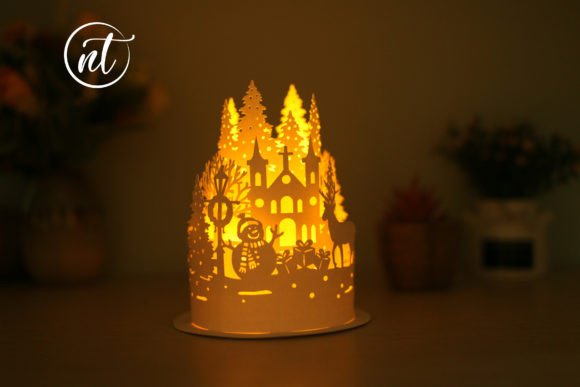 Paper Cut Lamp: A Festive 3D SVG for Christmas Crafting