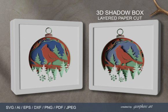 Red Cardinal 3D Layered Papercut SVG Review