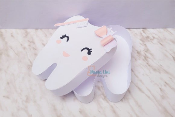 Tooth Shaped Gift Box 3D SVG for Cricut & Silhouette
