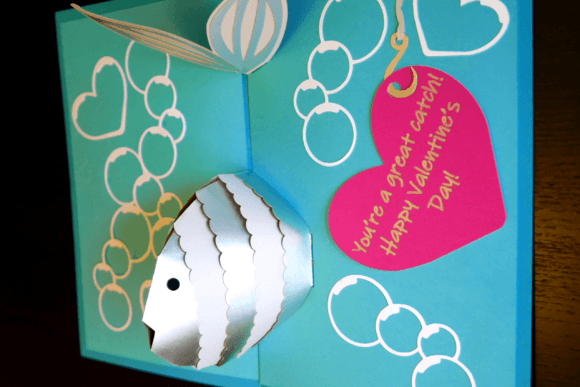Valentine's 3D Fish Pop-Up Card for Holiday Craft Projects